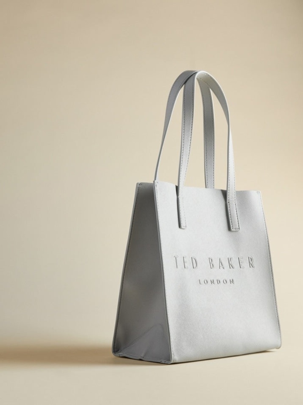 Ted Baker Women’s Soocon Icon Grey Crosshatch Shopper Large Tote Bag - Picture 13 of 13